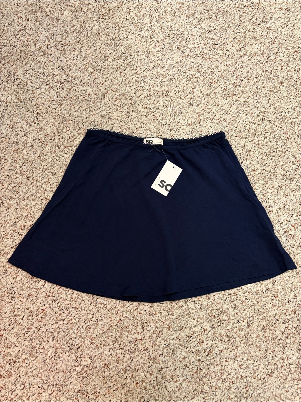 SO Navy Circle Skirt - Classic Flared Women's Skirt